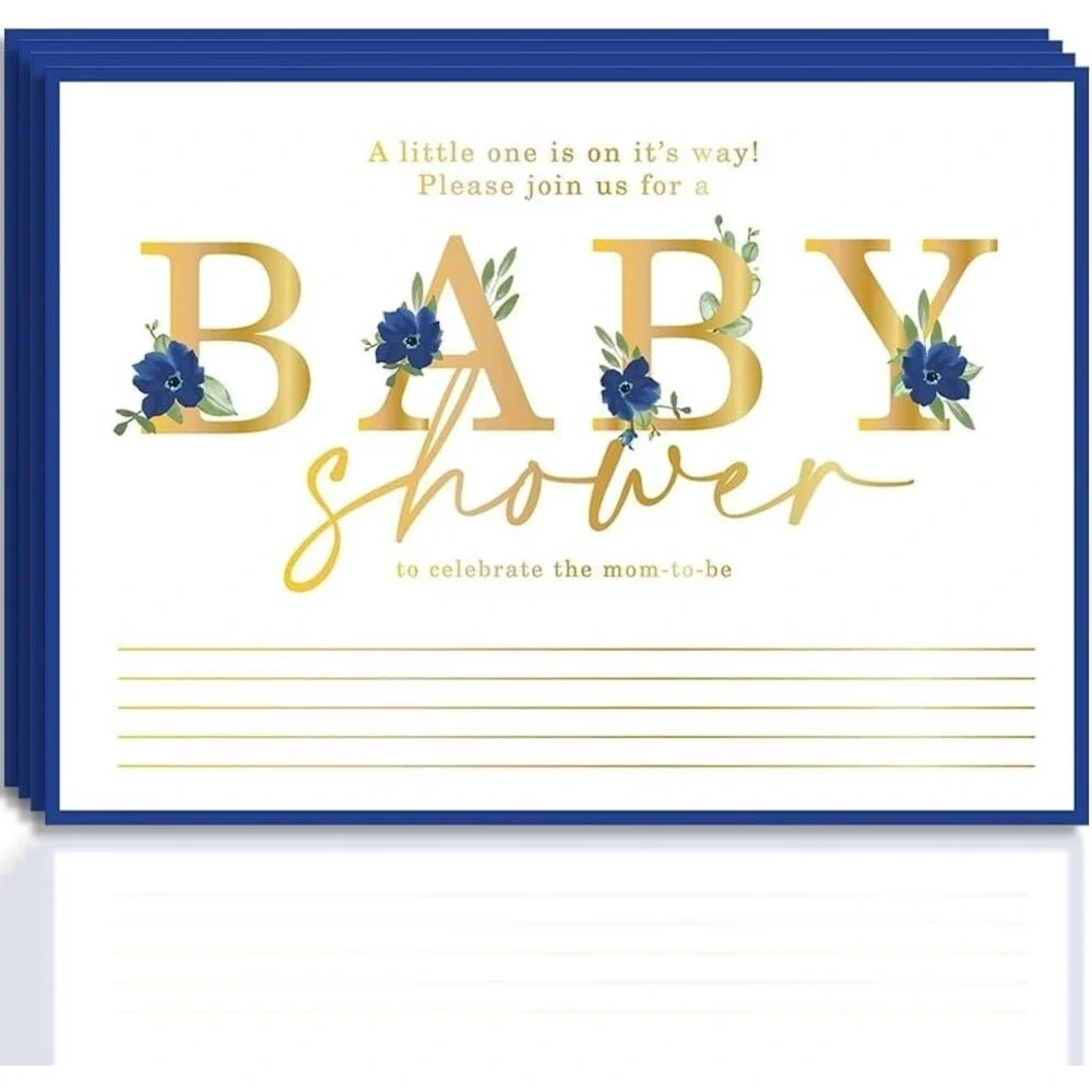 It's A Boy Jumbo Baby Shower‎ Invitations 6x8 Light Blue 8 Ct NEW